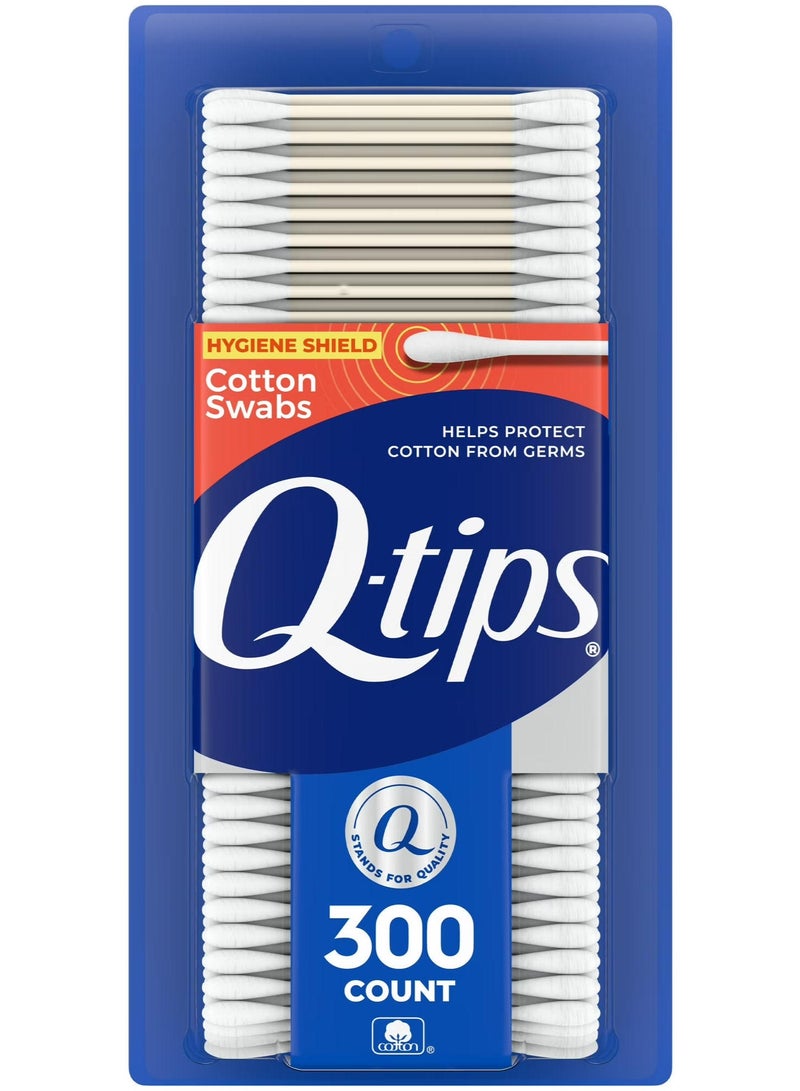 Q-tips Hygiene Shield Cotton Swabs 300 Counts - Image 1